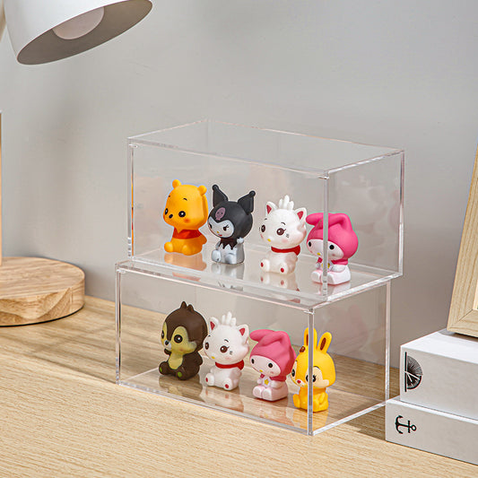 No.Cy21-0057 Acrylic storage box doll figure storage box Bubble Mart blind box storage desktop cosmetics storage box office stationery transparent dust-proof storage box