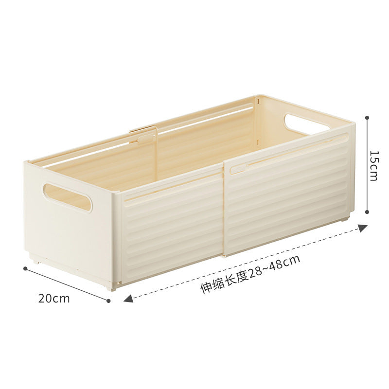 No. AW2309003 Retractable storage box with dividers, drawer organization and storage box, home kitchen tableware storage drawer, underwear organization box, plastic compartment storage box