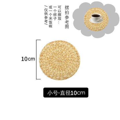 No.YR99 gourd straw woven placemat hand-woven placemat heat-proof anti-scald coaster dish mat casserole mat