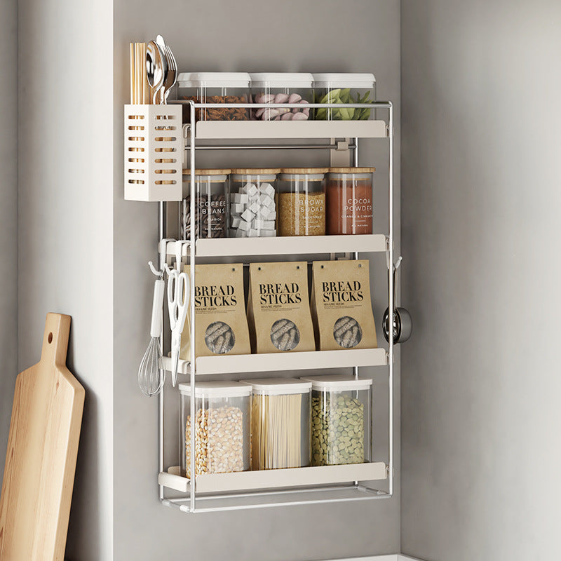 No.BG35 condiment storage rack wall-mounted countertop wall-mounted condiment rack corner punch-free wall kitchen condiment rack narrow