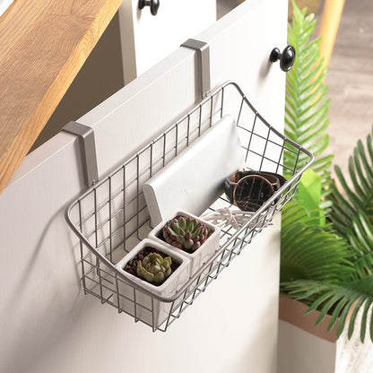 No.SYB209 Kitchen and Bathroom Hanging Iron Storage Basket Hanging Rack Storage Basket Drain Basket【2 pieces】