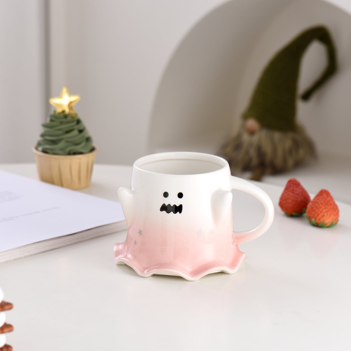 No.A168864545 Halloween Christmas Water Cup Elf Mug Gift Cup Souvenir Christmas Gift Cute Ghost Water Cup