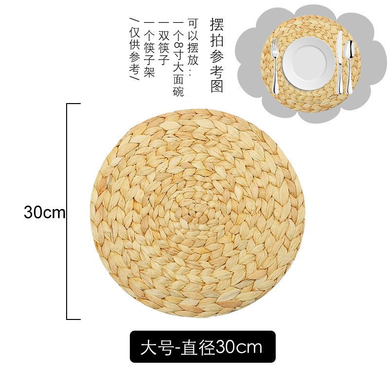 No.YR99 gourd straw woven placemat hand-woven placemat heat-proof anti-scald coaster dish mat casserole mat