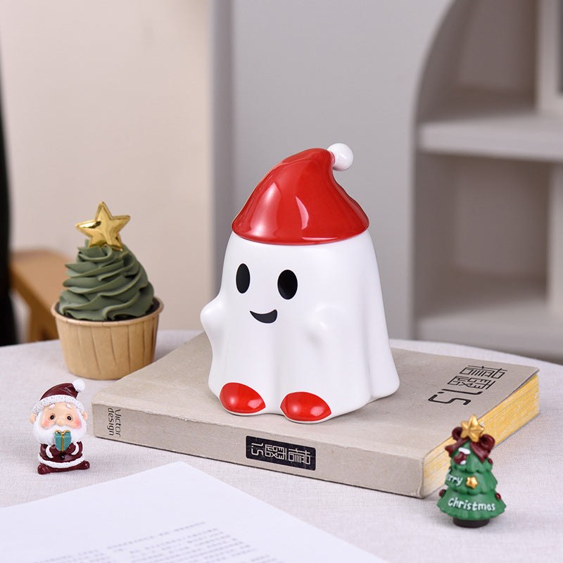 No. AL715784163808 Halloween Water Cup Ghost Mug Creative Cartoon Ceramic Cup Cute Ghost Cup Christmas Mug