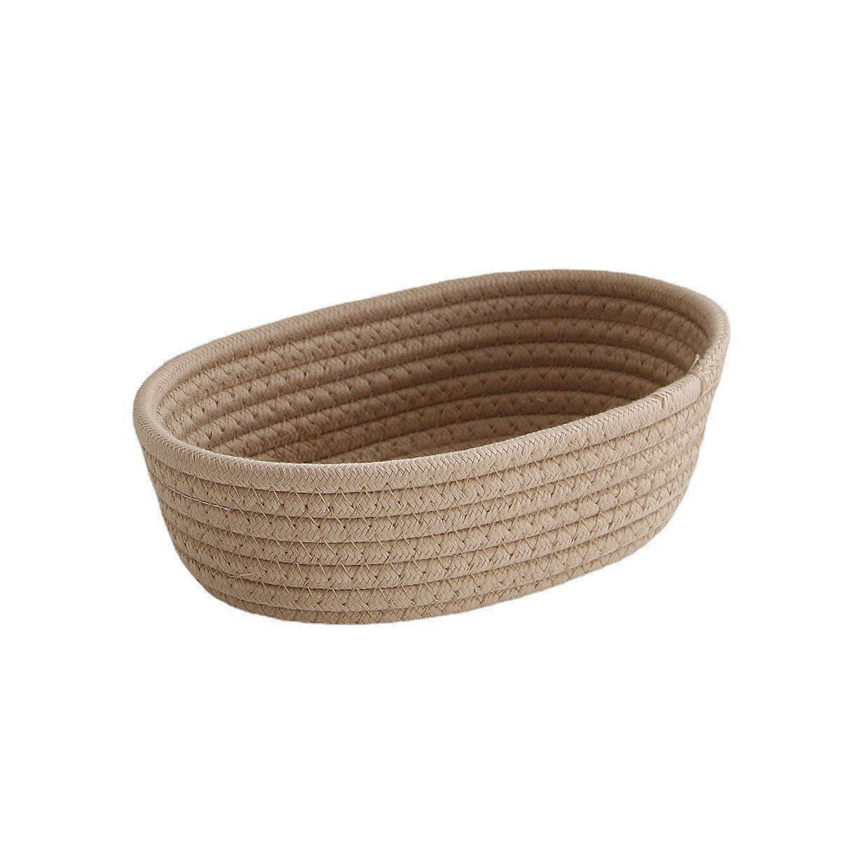 No.TSMSTPL Nordic cotton rope storage box hand-woven boat-shaped storage basket