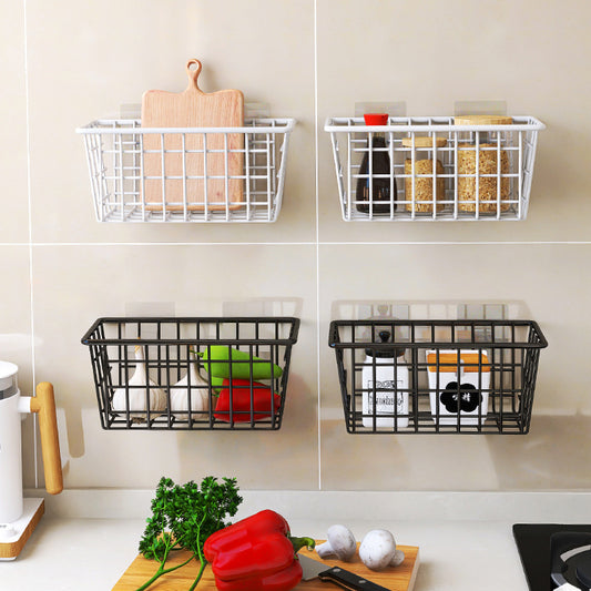 No. SYB319 Japanese-style punch-free wall-mounted iron storage basket