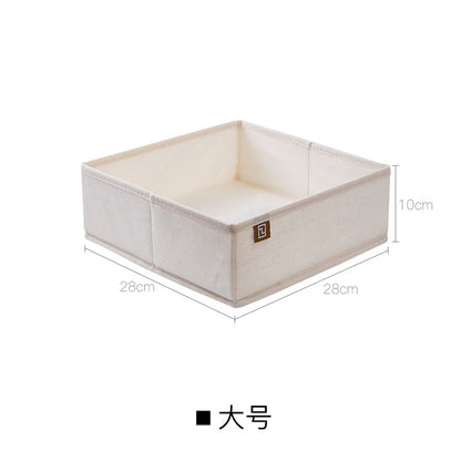 No.968172 28cm polycotton drawer divider box underwear bra socks storage box foldable washable fabric combination storage box