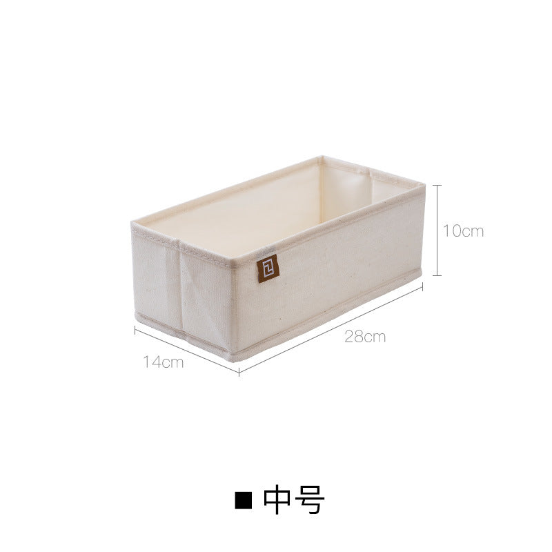 No.968172 28cm polycotton drawer divider box underwear bra socks storage box foldable washable fabric combination storage box