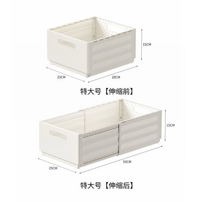 No.WYS8648 Retractable right angle storage box pull-out plastic storage basket multi-size stackable storage drawer box