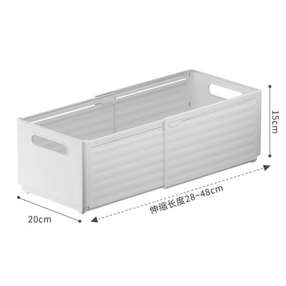 No. AW2309003 Retractable storage box with dividers, drawer organization and storage box, home kitchen tableware storage drawer, underwear organization box, plastic compartment storage box