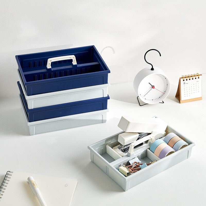 No.6336 Stackable storage box with handles, separate storage box, free compartment design, screw accessories, small items storage artifact